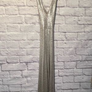 Silver Sequin Jumpsuit